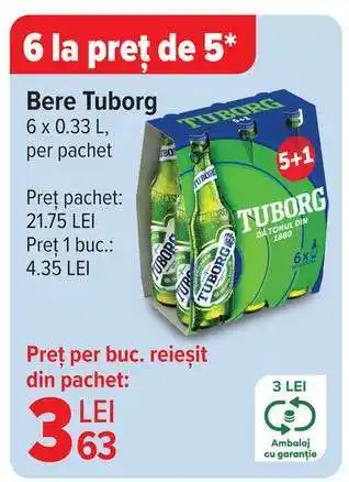 Carrefour Bere Tuborg Ofertă