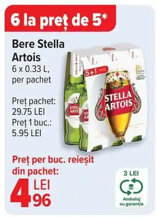 Carrefour Bere Stella Artois Ofertă