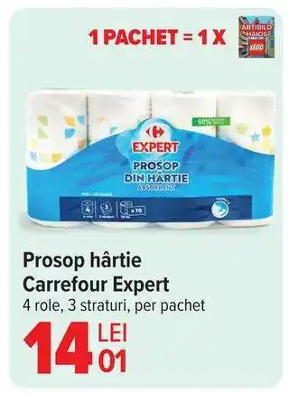 Carrefour Prosop hârtie Carrefour Expert Ofertă
