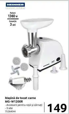 Selgros Mașină de tocat carne MG-W1200R Ofertă