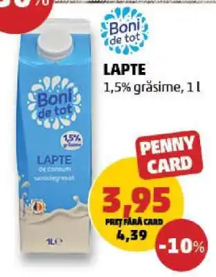Penny Boni de tot Lapte Ofertă