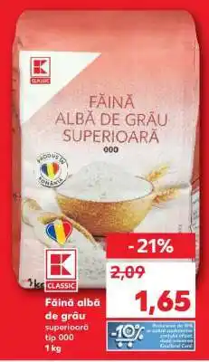 Kaufland Făină albă de grâu superioară tip 000 Ofertă