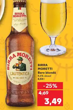 Kaufland BIRRA MORETTI Bere blondă Ofertă
