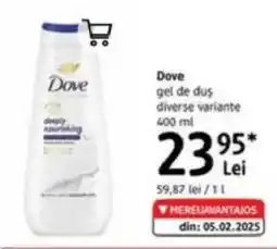 DM Dove gel de dus Ofertă