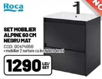 Ambient Set mobilier alpine 60 cm negru mat Ofertă