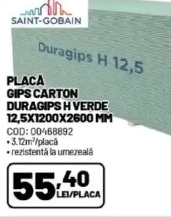 Ambient Placă gips carton duragips h verde Ofertă