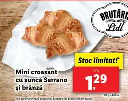 Lidl Mini croasant cu șuncă Serrano și brânză Ofertă