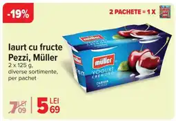 Carrefour Iaurt cu fructe Pezzi, Müller Ofertă