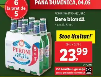 Lidl PERONI NASTRO AZZURRO Ofertă