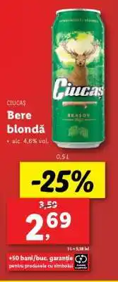 Lidl CIUCAŞ Bere blondă Ofertă