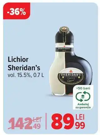 Carrefour Lichior Sheridan’s Ofertă