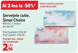Carrefour Șervețele cutie, Simpl Choice Ofertă