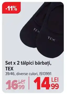 Carrefour Set x 2 tălpici bărbați, TEX Ofertă