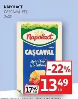 Auchan NAPOLACT Caşcaval felii Ofertă