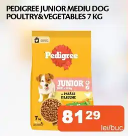 Unicarm Pedigree junior mediu dog poultry&vegetables Ofertă