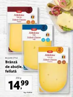 Lidl Brânză de abație, feliată Ofertă