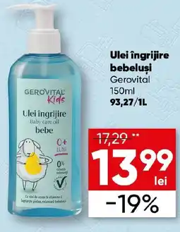PROFI Ulei îngrijire bebeluşi Gerovital Ofertă