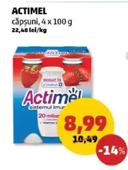 Penny ACTIMEL căpșuni, 4 x 100 g Ofertă
