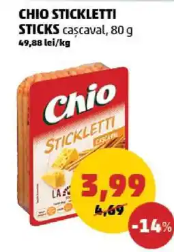 Penny CHIO STICKLETTI STICKS cașcaval, 80 g Ofertă