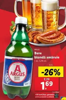 Lidl ARGUS Bere blondă amăruie Ofertă