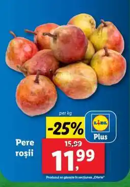 Lidl Pere roșii Ofertă