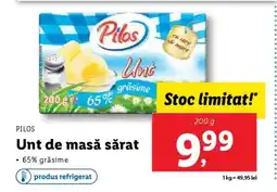 Lidl PILOS Unt de masă sărat Ofertă