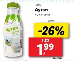 Lidl Pilos Ayran Ofertă