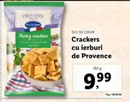 Lidl Crackers cu ierburi de Provence Ofertă