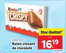 Lidl Kinder Crispy Ofertă