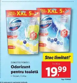 Lidl DOMESTOS POWER 5 Odorizant pentru toaletă Ofertă