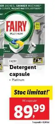 Lidl FAIRY Detergent capsule Ofertă