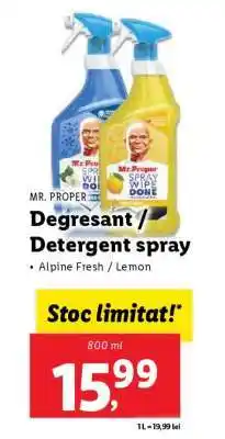 Lidl MR. PROPER Degresant / Detergent spray Ofertă