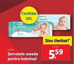 Lidl LUPILU Șervețele umede pentru bebeluși Ofertă