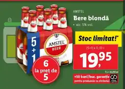 Lidl AMSTEL Bere blondă Ofertă
