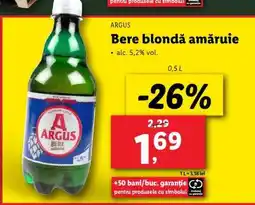 Lidl ARGUS Bere blondă amăruie Ofertă