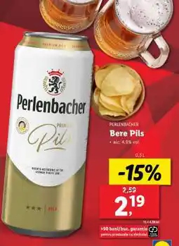 Lidl Perlenbacher Bere Pils Ofertă