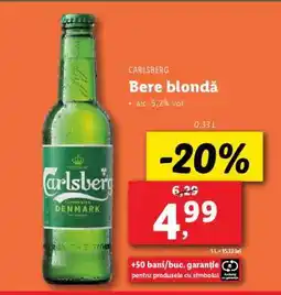Lidl CARLSBERG Bere blondă Ofertă