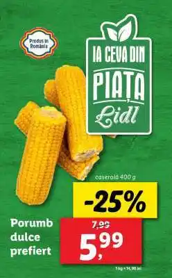 Lidl Porumb dulce prefiert Ofertă