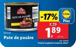 Lidl Pate de pasăre Ofertă