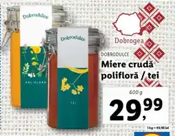 Lidl Miere crudă polifloră / tei Ofertă