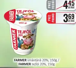 CBA FARMER smântână 20% Ofertă