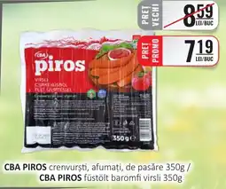 CBA CBA PIROS crenvursti, afumați, de pasăre Ofertă
