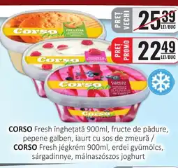CBA CORSO Fresh înghețată, fructe de pădure, pepene galben, iaurt cu sos de zmeură Ofertă