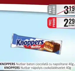CBA KNOPPERS Nutbar baton ciocolată cu napolitane Ofertă