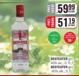 CBA BEEFEATER gin 40% alc. Ofertă