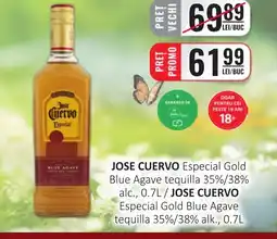 CBA JOSE CUERVO Especial Gold Blue Agave tequilla 35%/38% alc. Ofertă
