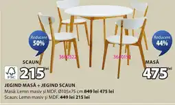 JYSK Jegind masă + jegind scaun Ofertă