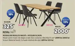 JYSK Roskilde/roslev masă + hygum scaun Ofertă