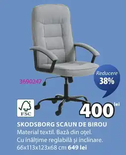 JYSK Skodsborg scaun de birou Ofertă