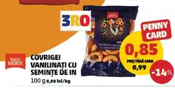 Penny Covrigei vanilinați cu semințe de in Ofertă